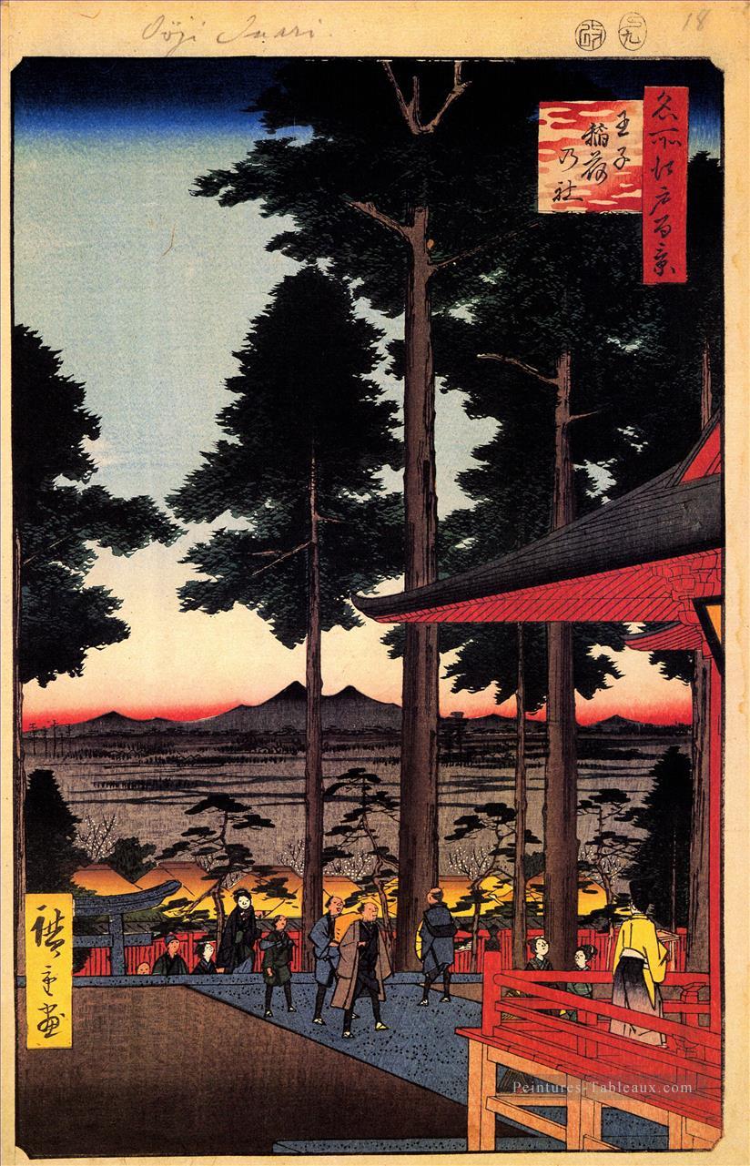 le sanctuaire d’Inari à Oji Utagawa Hiroshige ukiyoe Peintures à l'huile